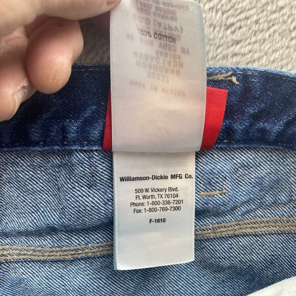 Dickies Men's Work Jeans 35x28 Hemmed Straight Flame-Resistant FR Blue Denim Wor - Picture 13 of 16